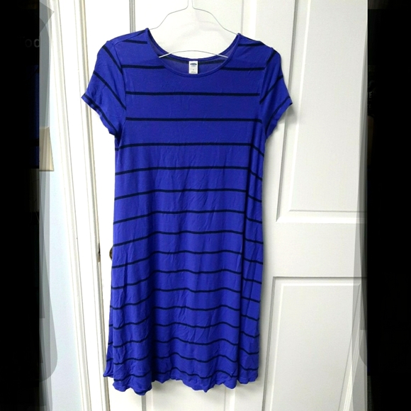 Blue and Black Stripped Dress - Picture 1 of 4